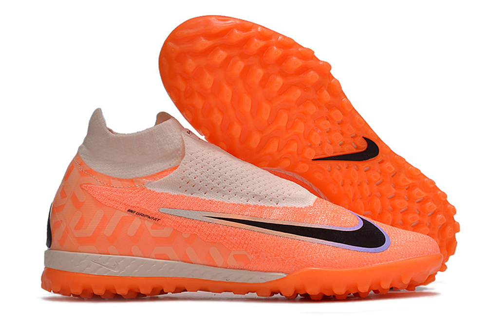 Nike High Top Phantom double waterproof fish silk fully knitted grass nails MD sole football shoes
