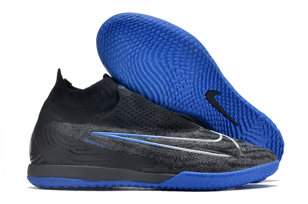 Nike High top Phantom double waterproof fish silk fully knitted flat MD sole football shoes