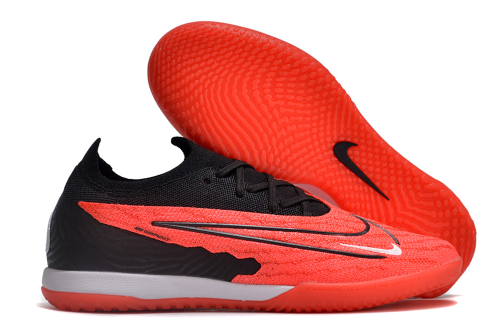 Nike low-top Phantom GX double waterproof fillet fully knitted flat MD sole football shoes