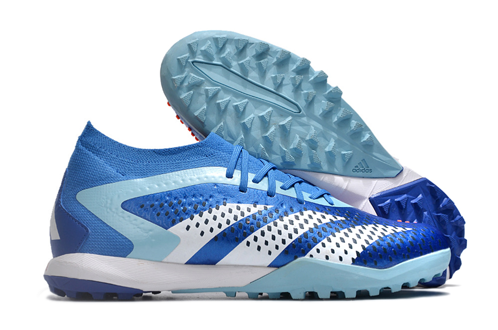 Adidas High Top Falcon Essentials Full Knit With Laces MD Sole Grass Spikes Soccer Shoes