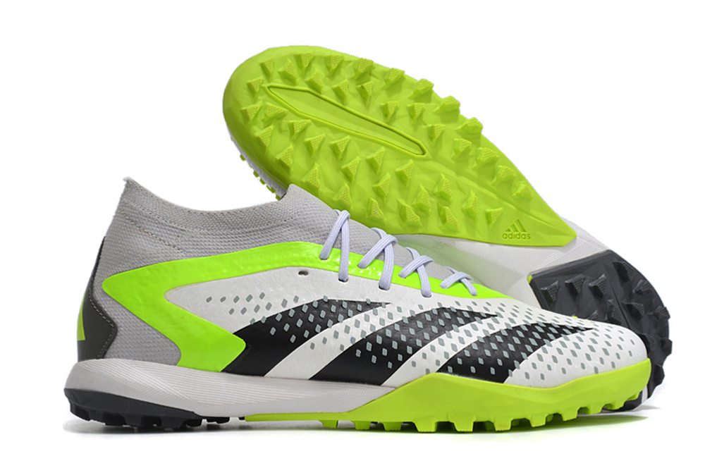 Adidas High Top Falcon Essentials Full Knit With Laces MD Sole Grass Spikes Soccer Shoes