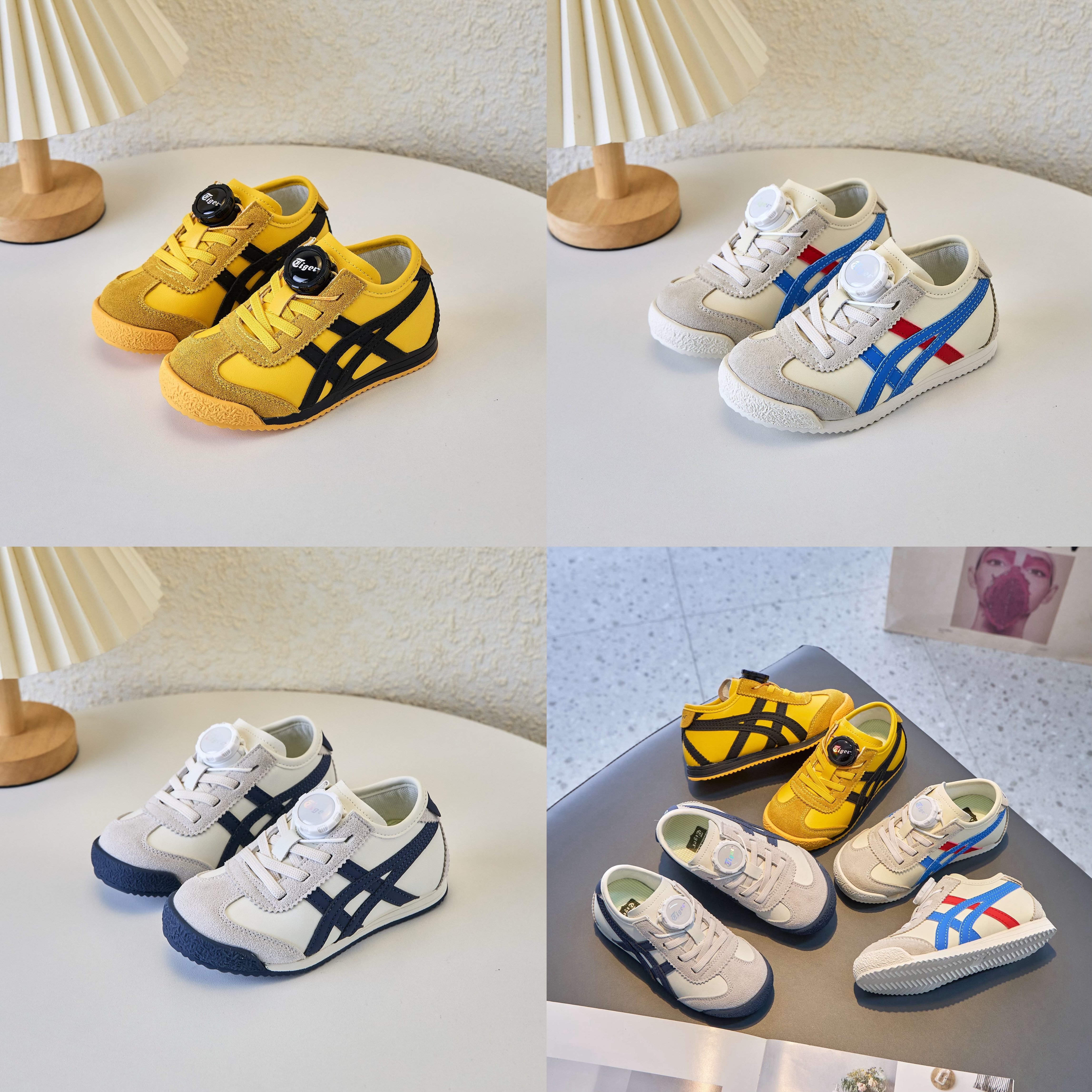 Tiger MEXIOC  Rotating button sneakers