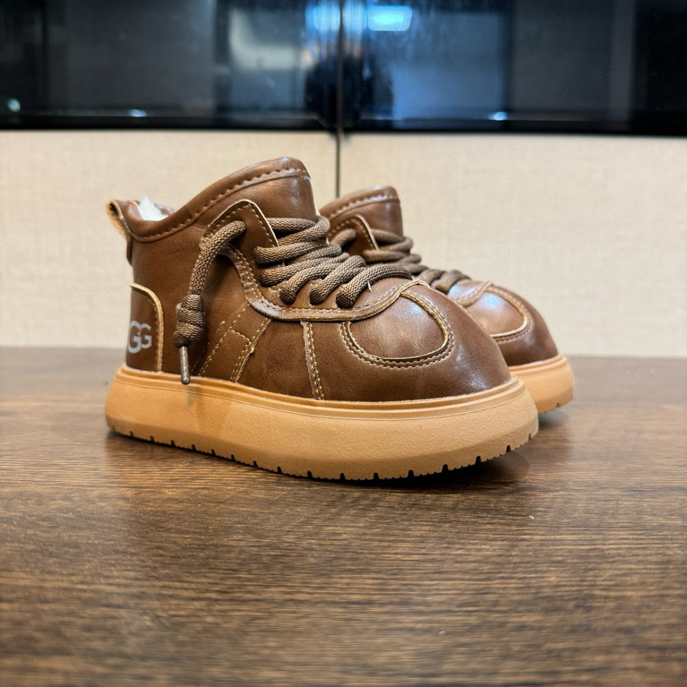 U-GG Capibara Snow Boots Leather Children's Shoes
