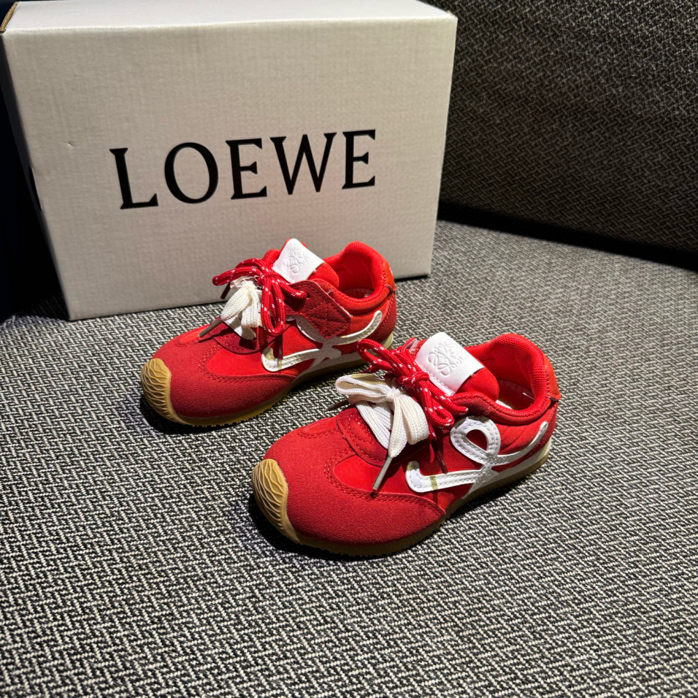 Loewe two-color shoelace collaboration  children's shoes