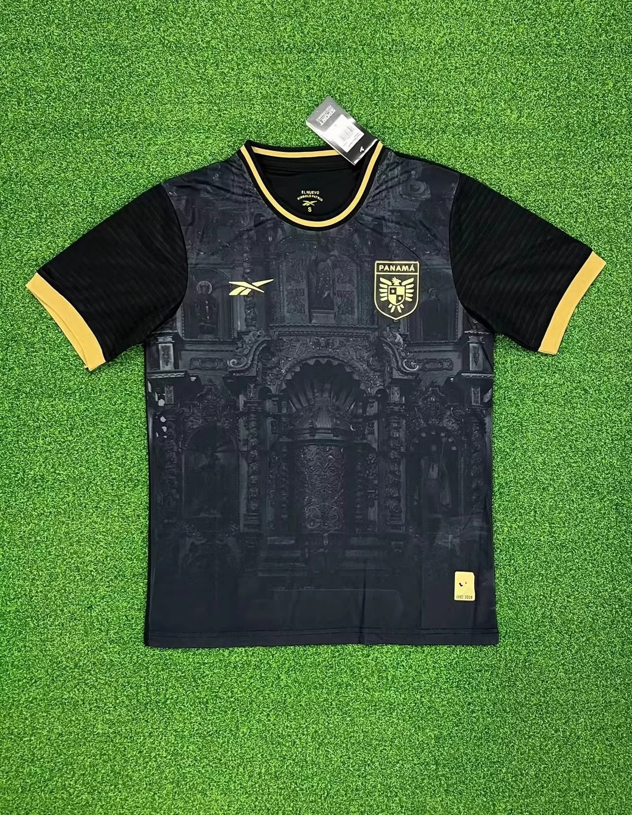 European Cup national team Panama 2024 Red, black soccer jersey