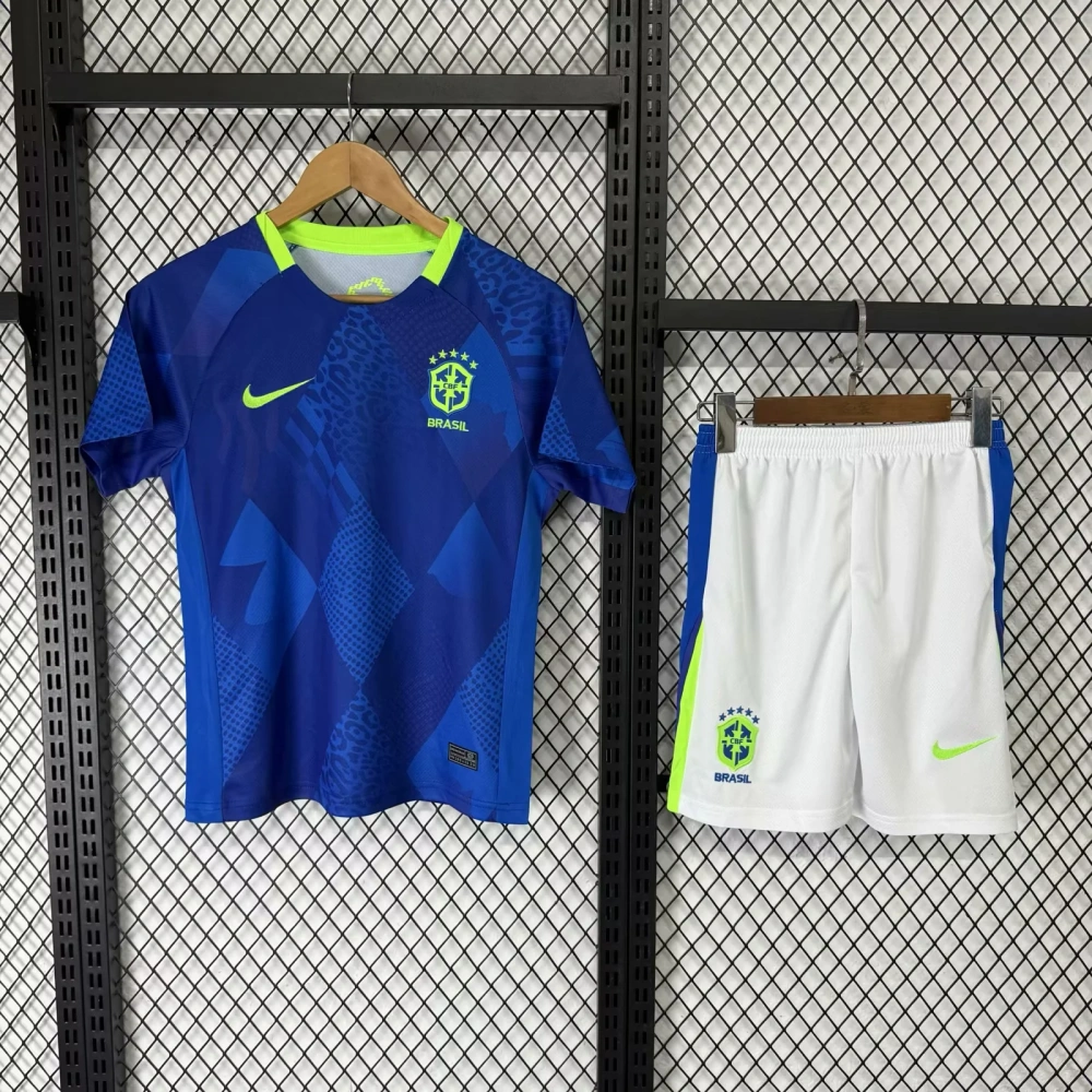Kids  25/26 Brazilian Home Away   Soccer Jersey