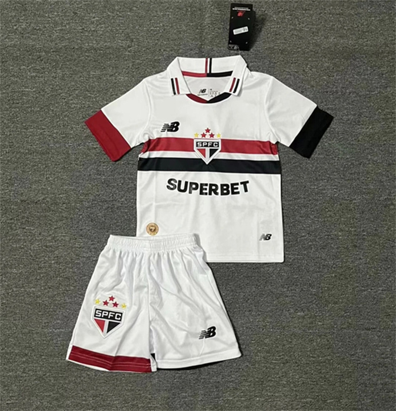 Kids  Sao Paulo away and home  24/25 Soccer Jersey