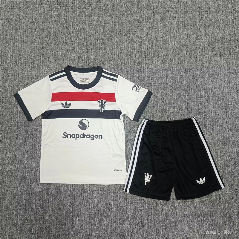 Kids  Manchester United   24/25 Home Away Soccer Jersey