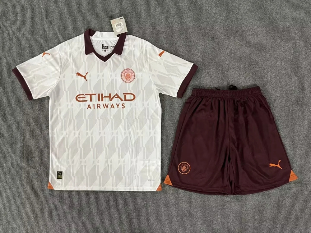 Adult     Manchester City Football Club Away 24/25  Short-sleeved Soccer Kit