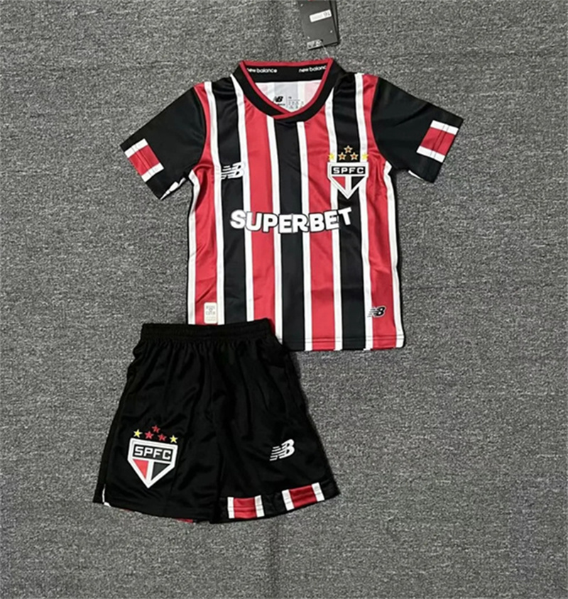 Kids  Sao Paulo away and home  24/25 Soccer Jersey