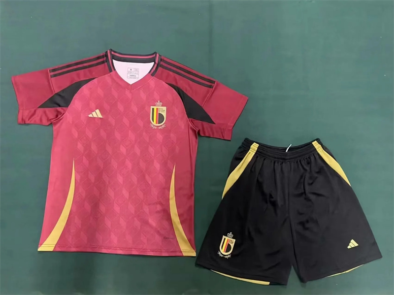 Adult Belgium 2024 Home  Away Short-sleeved Soccer Kit