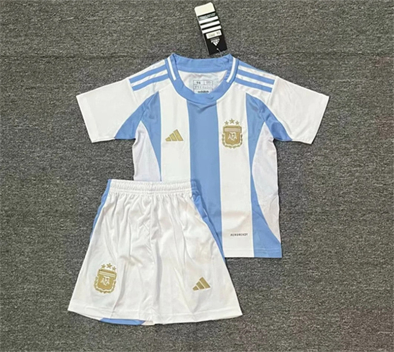 Kids  Argentina away and at home 24/25 Soccer Jersey