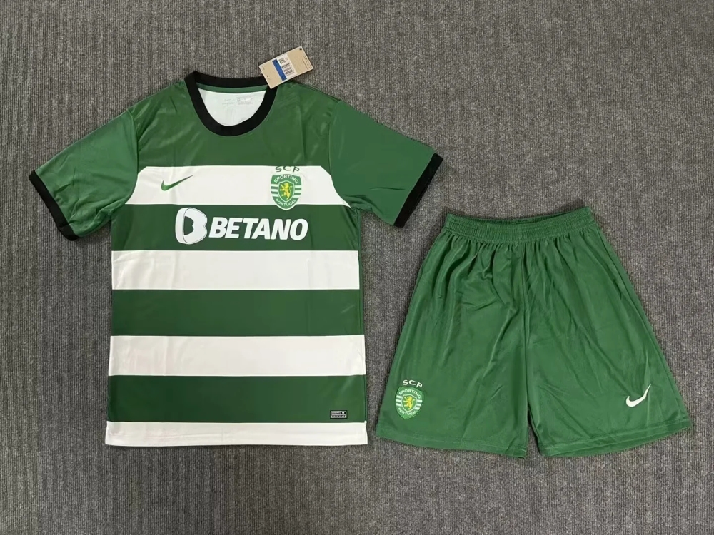 Adult   Sporting Clube de Portugal Home 24/25  Short-sleeved Soccer Kit