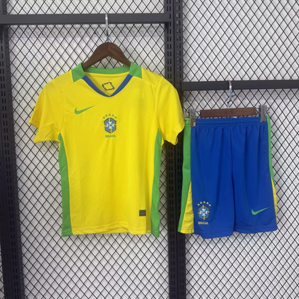 Kids  25/26 Brazilian Home Away   Soccer Jersey