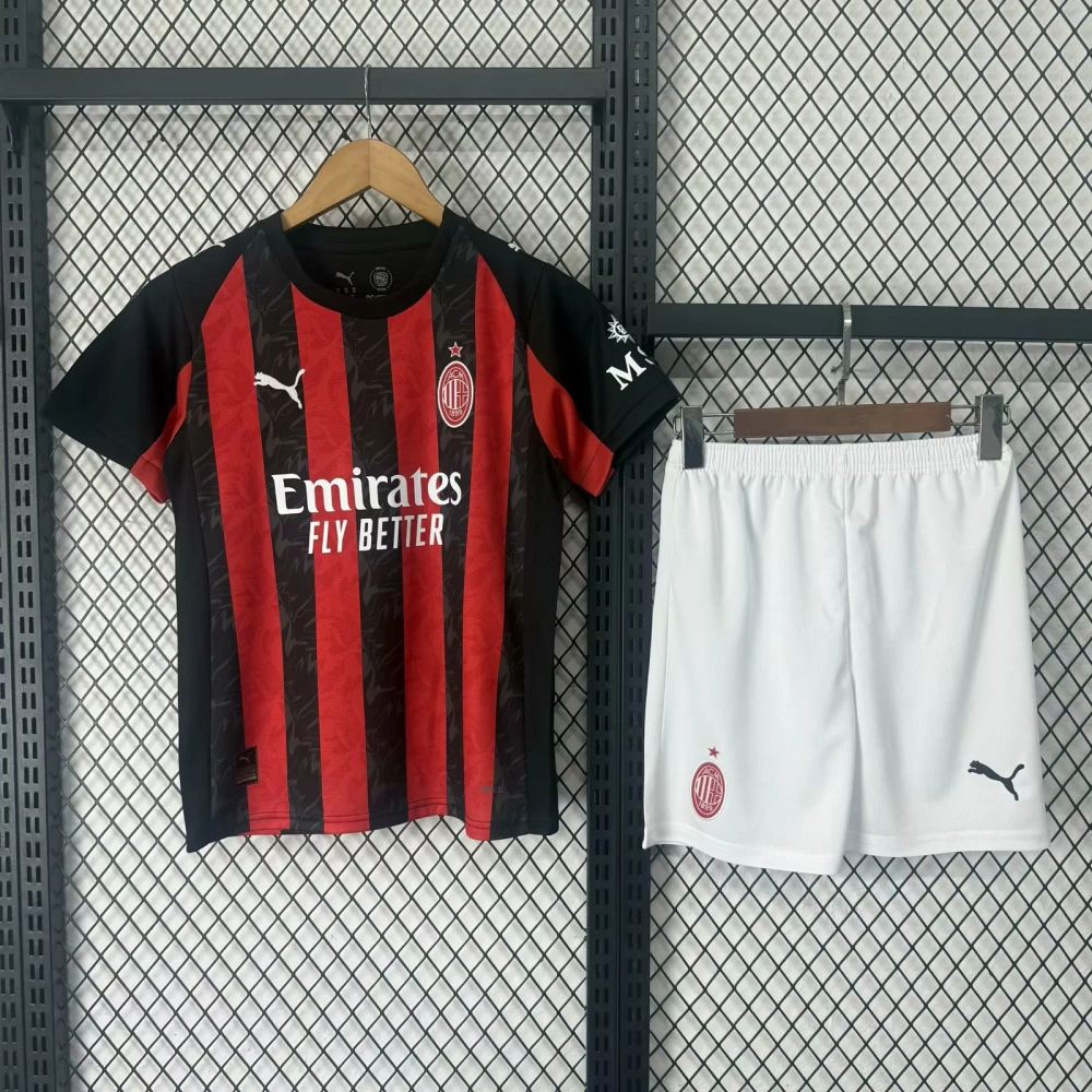 Kids  25/26 AC Milan Home Away Third Away  Soccer Jersey