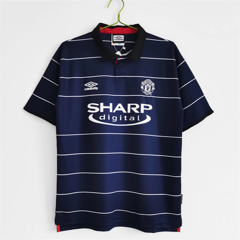 Adult 1999-00 Manchester United home and away Soccer Retro Jersey