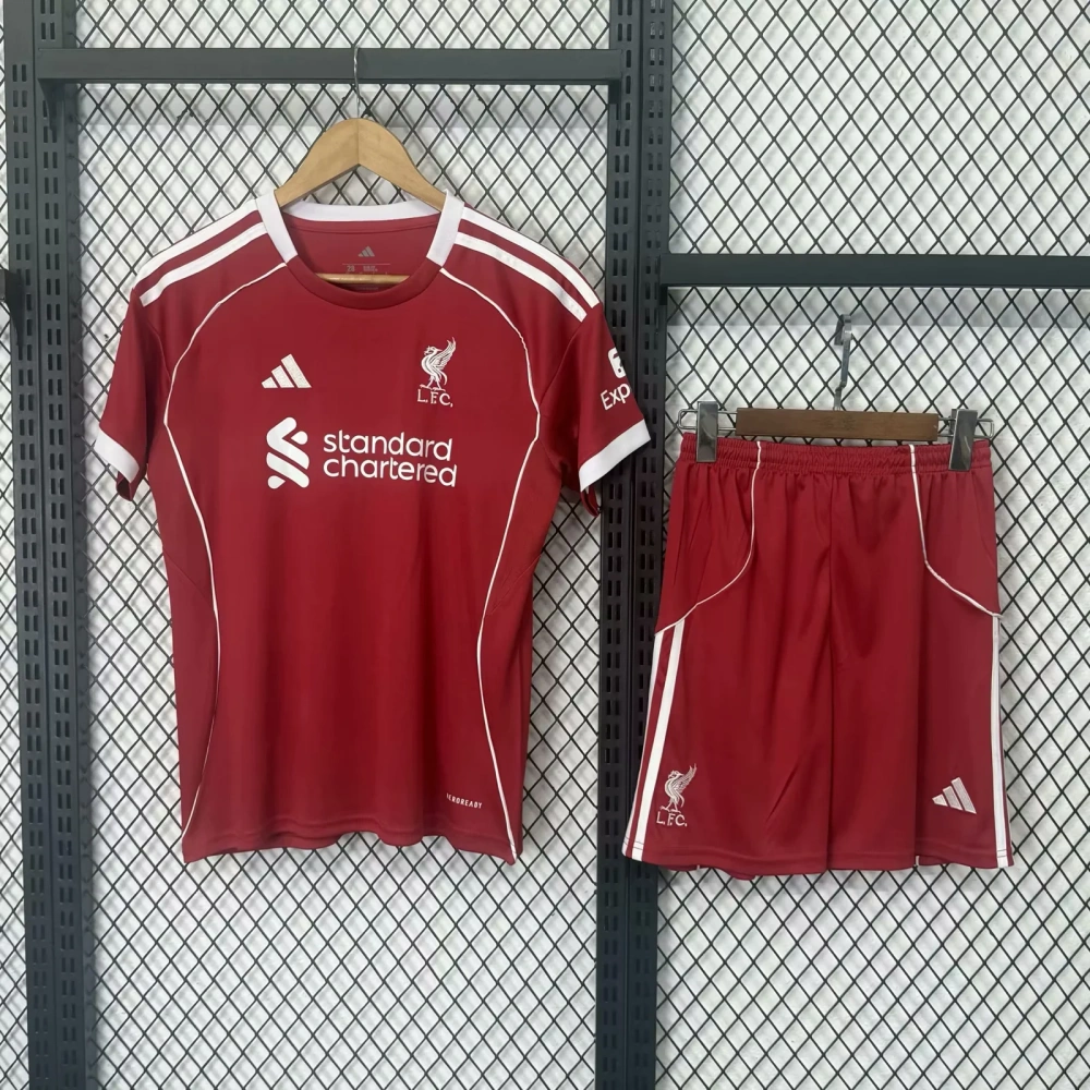 Kids  25/26 Liverpool Home Soccer Jersey