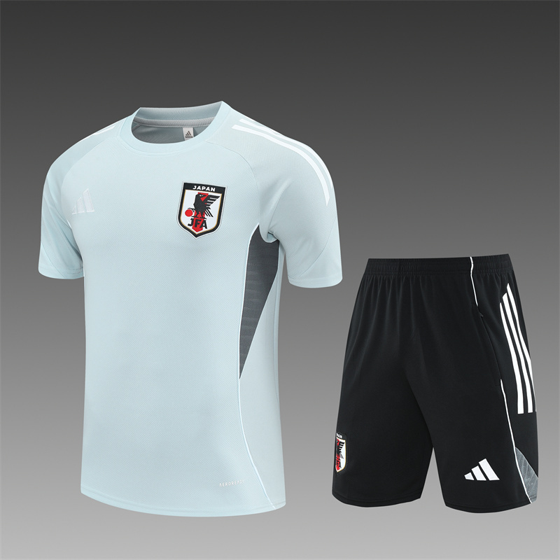 Japan Light Gray 2526 training suit | short-sleeved | C14012