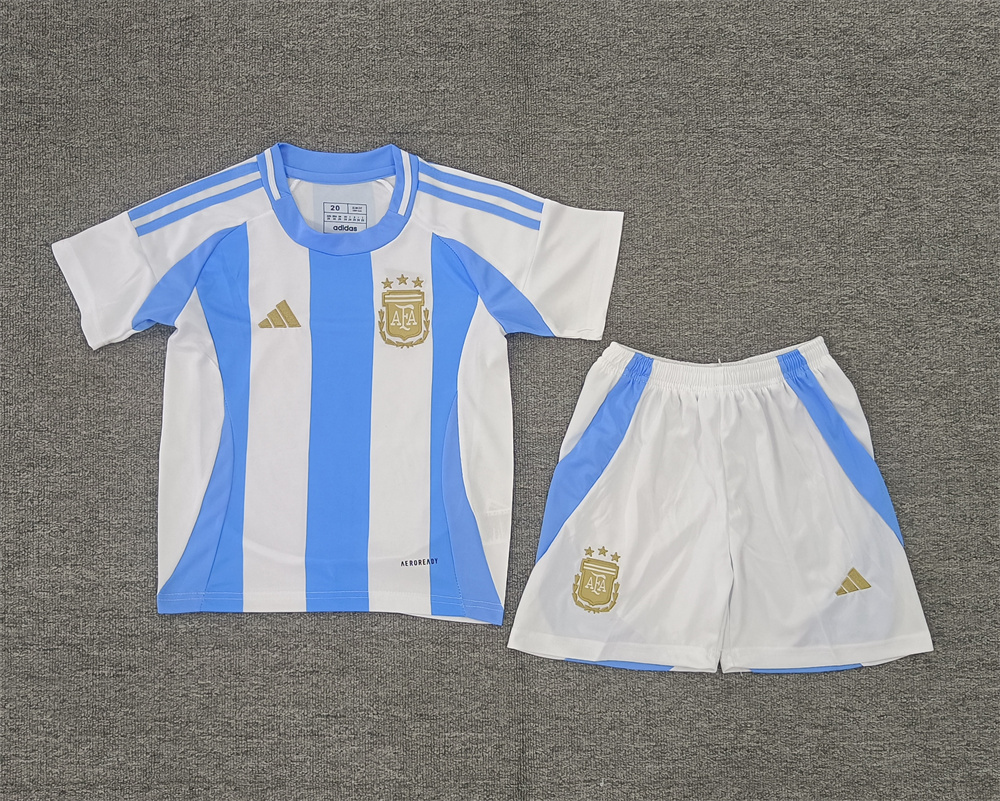 Kids Argentina Home Away  24/25 Soccer Jersey