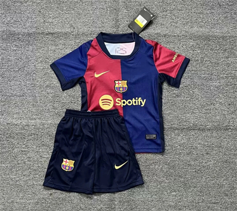 Kids Barcelona  Home  24/25 Soccer Jersey