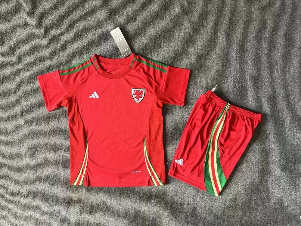 Kids Wales Home  Away 24/25 Soccer Jersey