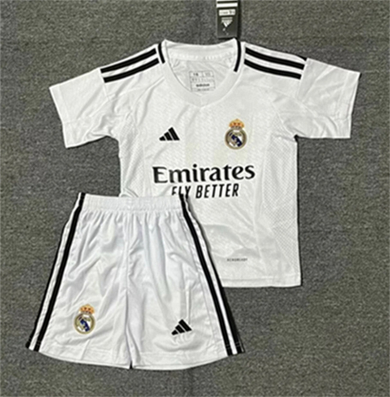 Kids Real Madrid  Home      24/25 Soccer Jersey