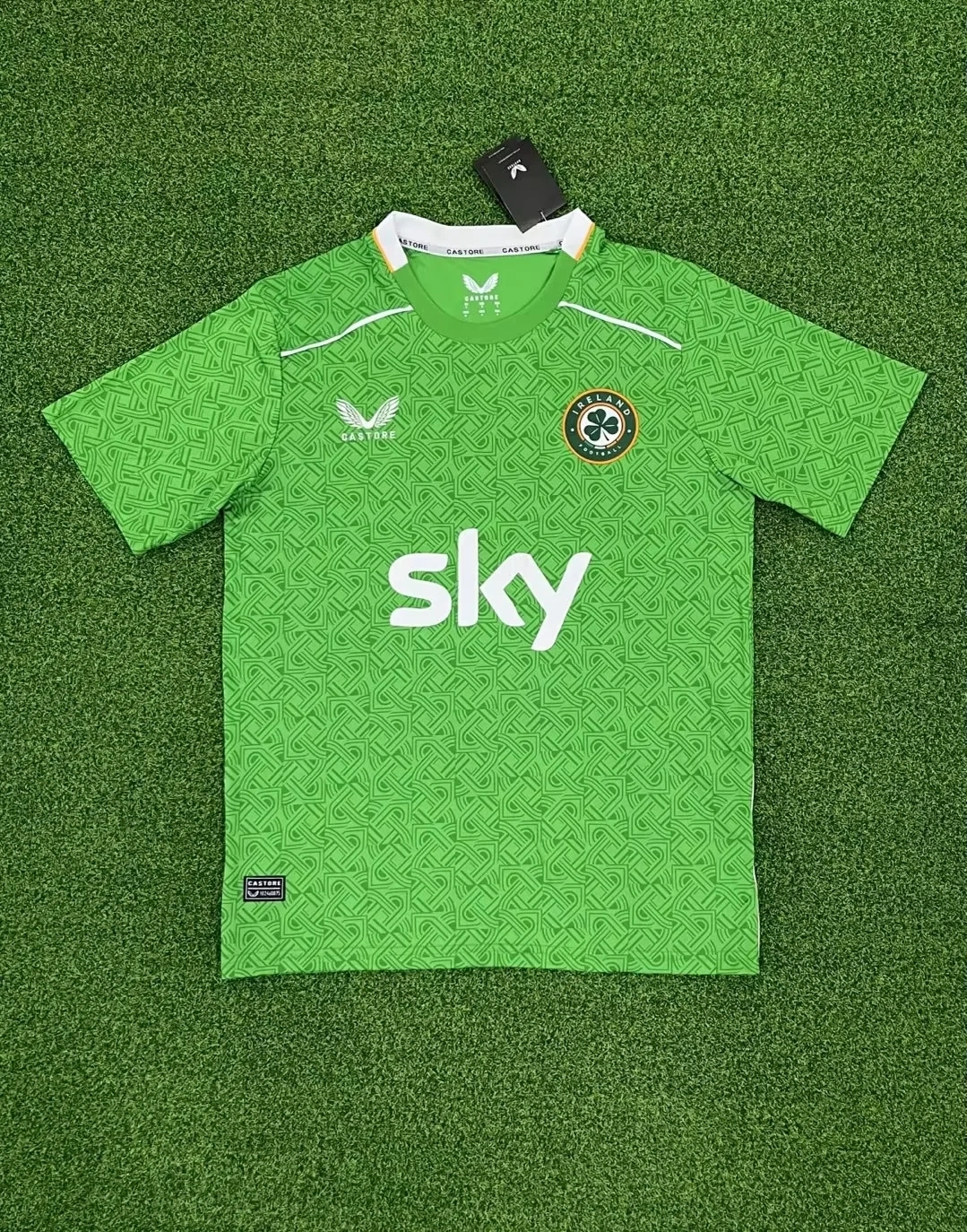 European Cup national team Ireland 2024 Home green soccer jersey