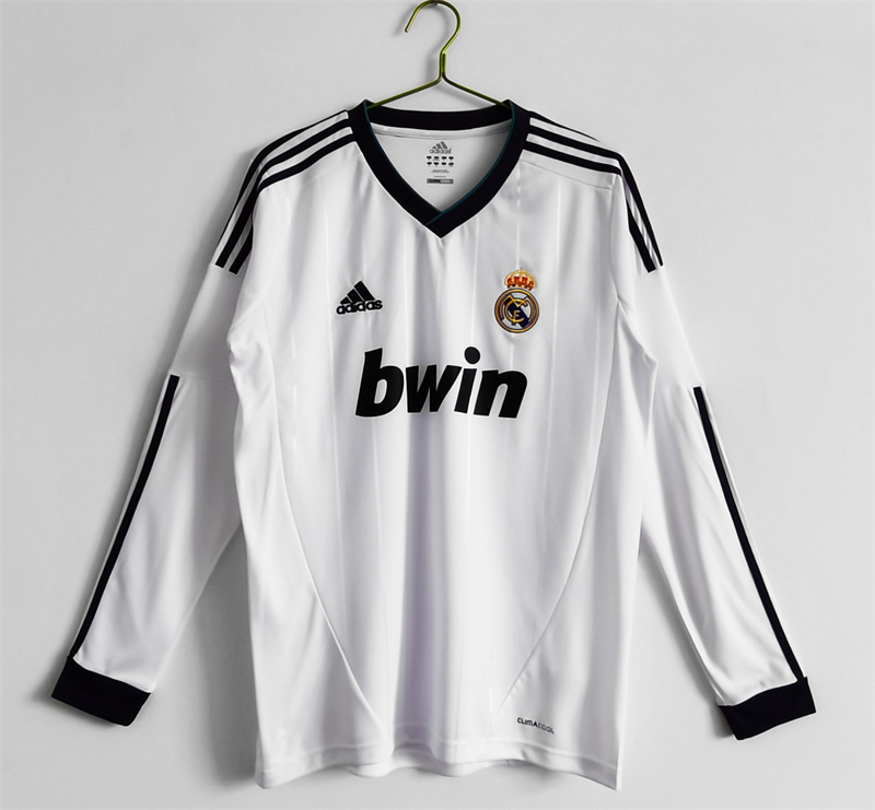 Long sleeve Adult  Real Madrid 2012-13 home and away Soccer Retro Jersey