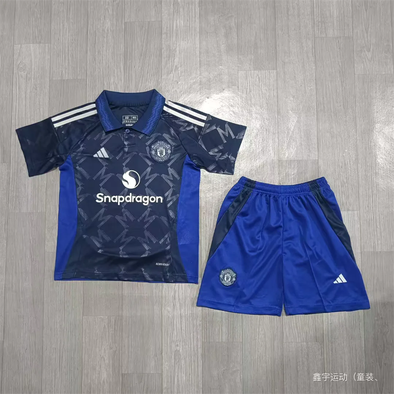 Kids  Manchester United   24/25 Home Away Soccer Jersey