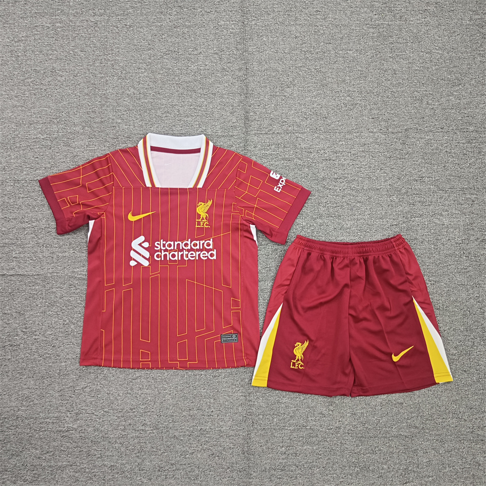 Kids Liverpool Home  24/25 Soccer Jersey