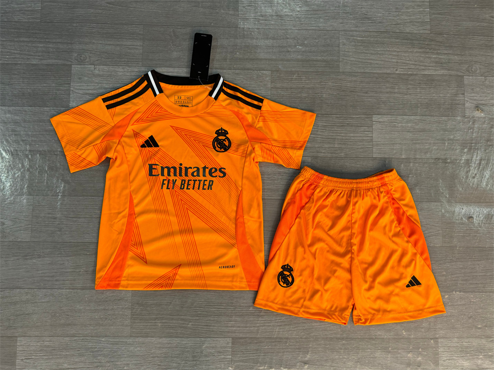 Kids Real Madrid   24/25 Home Away Soccer Jersey