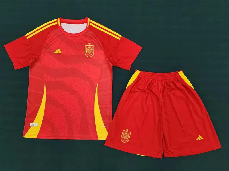 Adult Spain 2024 Home  Away Short-sleeved Soccer Kit