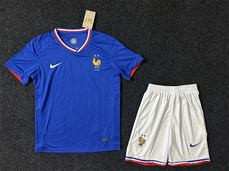 Adult France 2024 Home  Away Short-sleeved Soccer Kit
