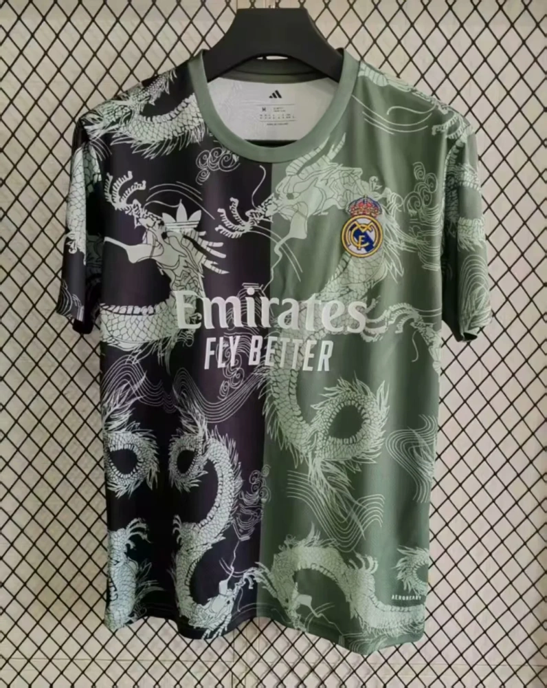 2025-2026 Real Madrid special edition pink and black dragon, blue and black dragon S-4XL