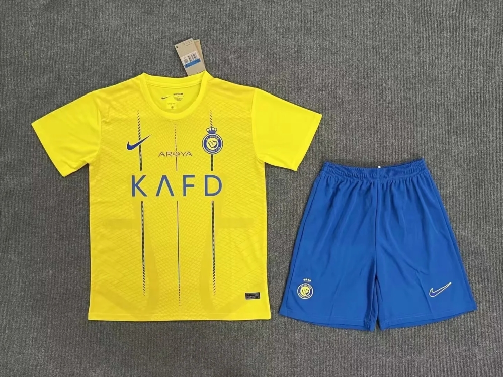 Adult   Al-Nassr FC Away and Home 24/25  Short-sleeved Soccer Kit