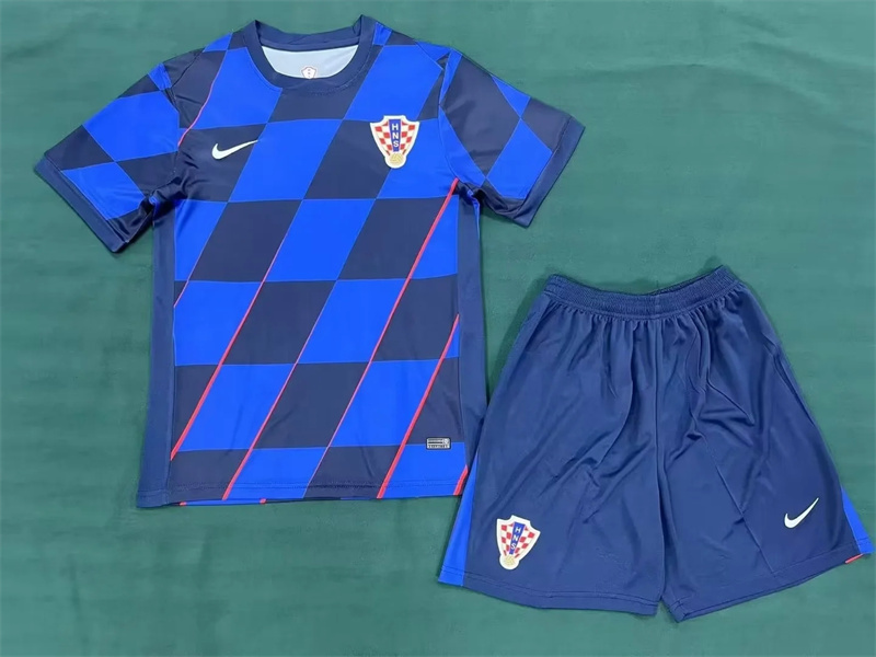 Adult Croatia 2024 Home  Away Short-sleeved Soccer Kit
