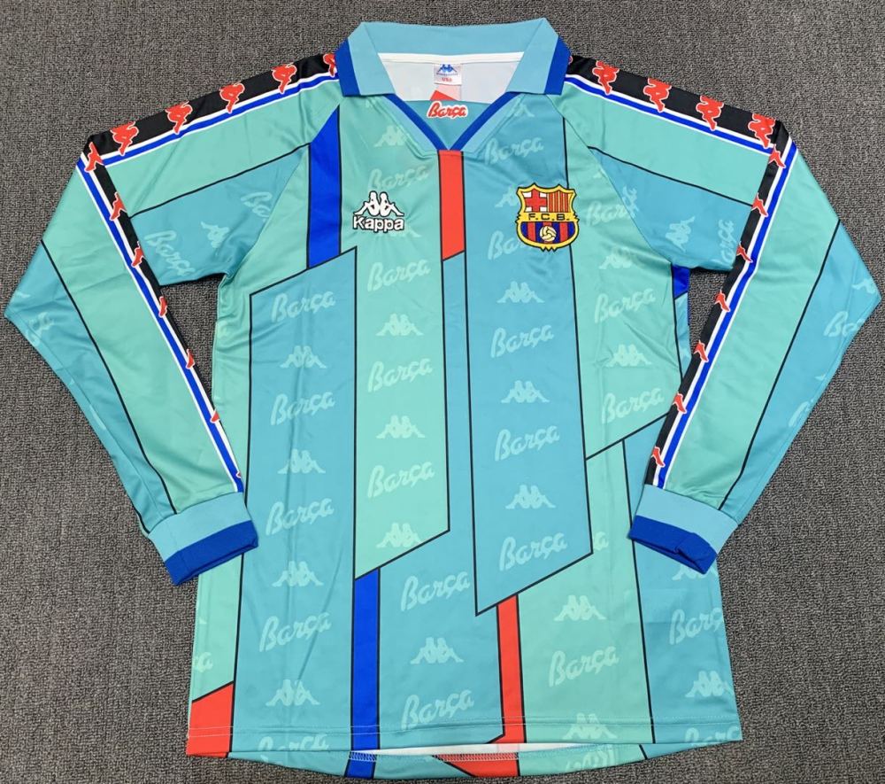 1996-97 Barcelona Away Kit | Long-sleeved | [Retro Edition] | 811