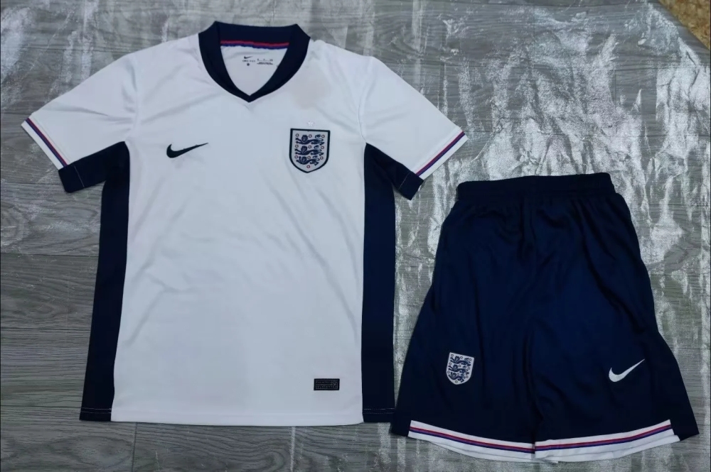 Adult England 2024 Home  Away Short-sleeved Soccer Kit