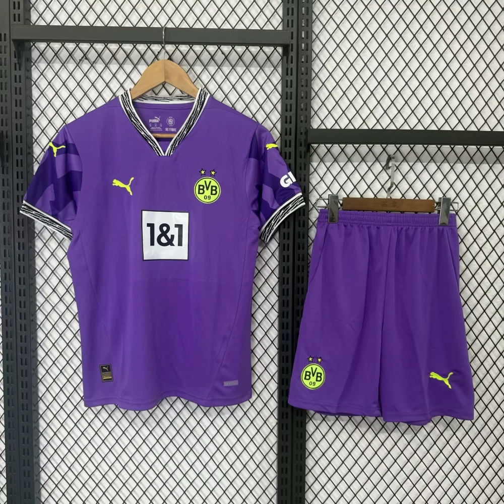 Kids 25/26 Dortmund Home Away Goalkeeper Special Edition Soccer Jersey