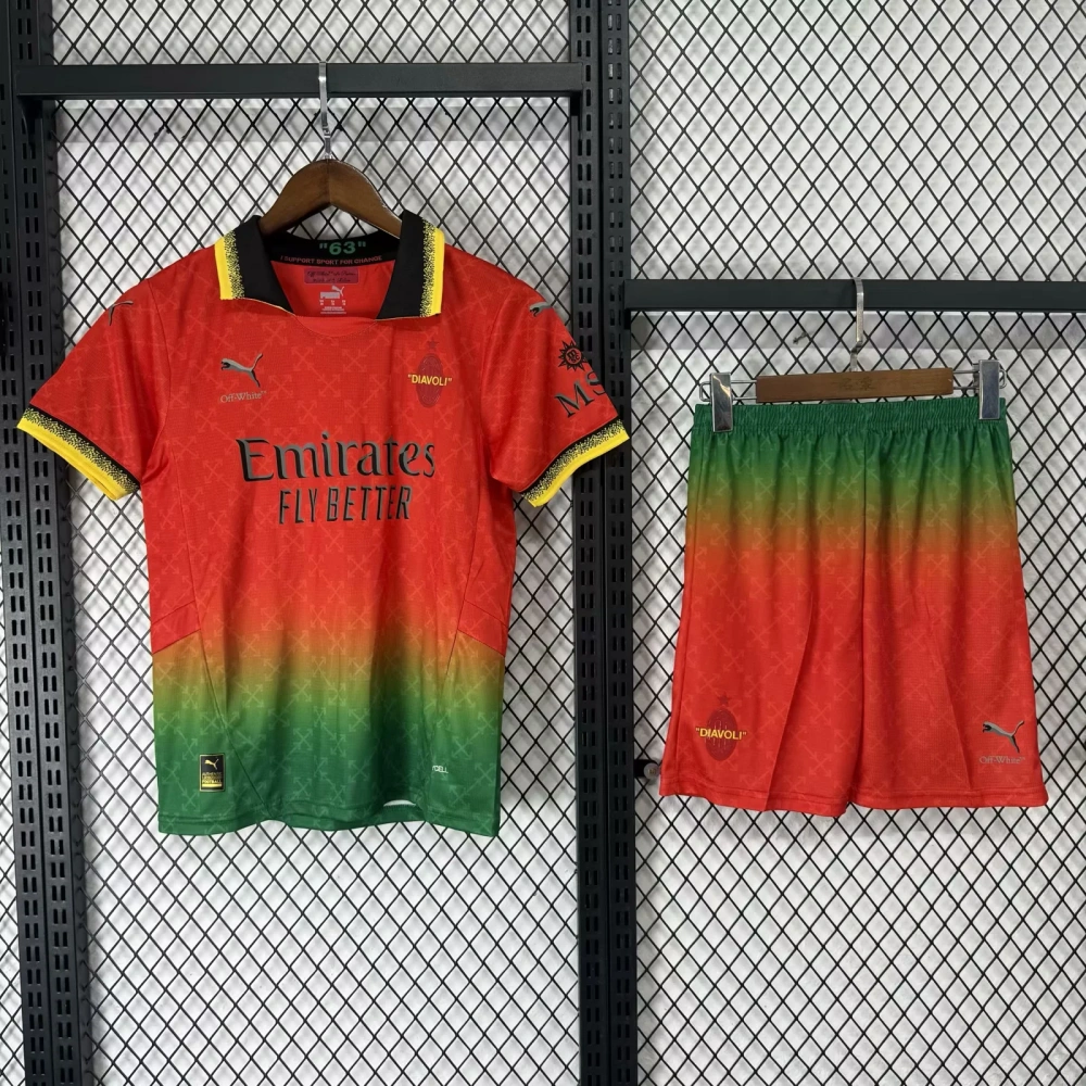 Kids  25/26 AC Milan Home Away Third Away  Soccer Jersey
