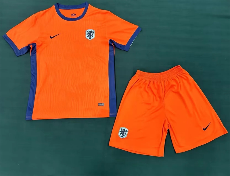 Adult Netherlands 2024 Home  Short-sleeved Soccer Kit