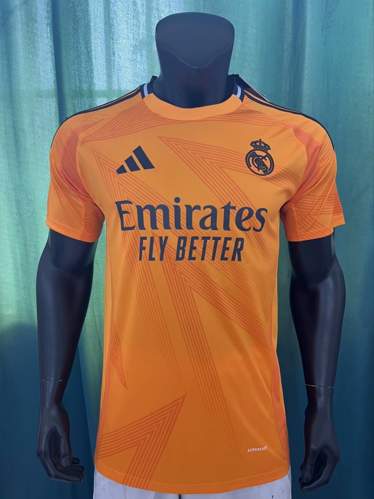 Thai version 2425 Real Madrid third  Away Third Away soccer jersey orange
