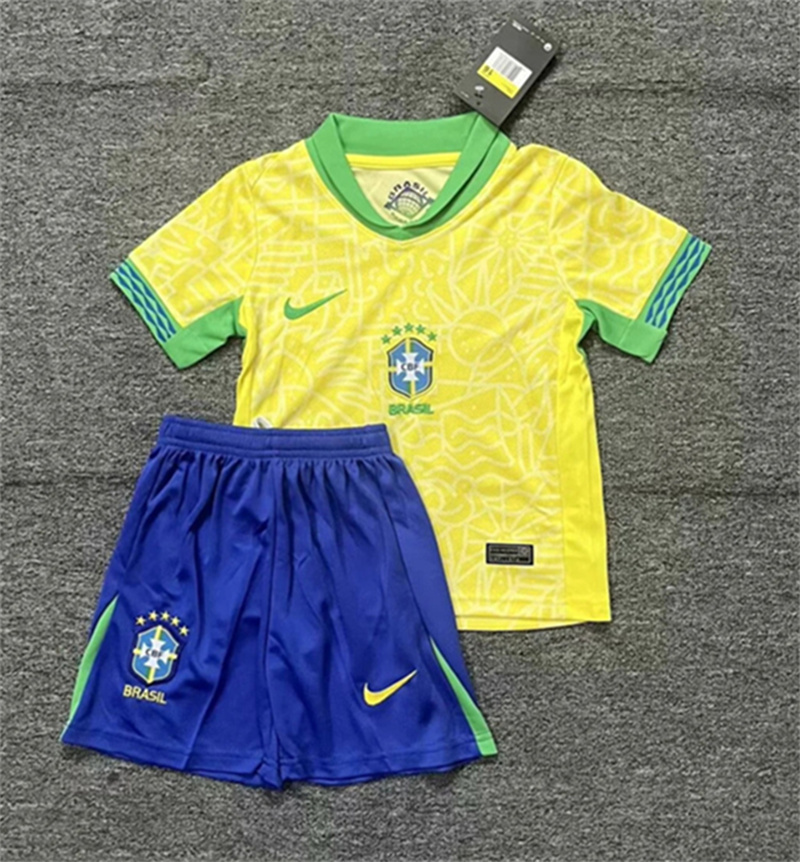 Kids Brazil  Home and Away  24/25 Soccer Jersey