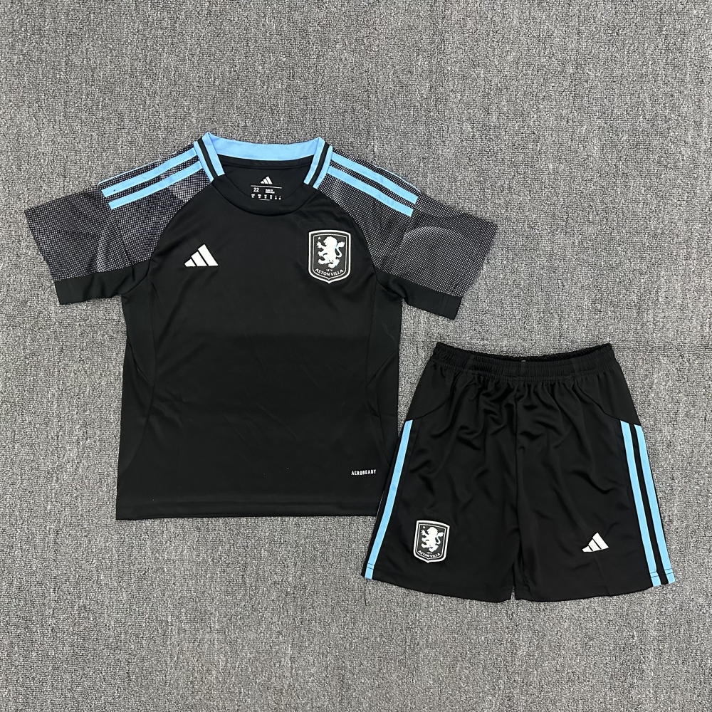 Kids 25/26 Real Madrid goalkeeper black  Soccer Jersey | short-sleeved