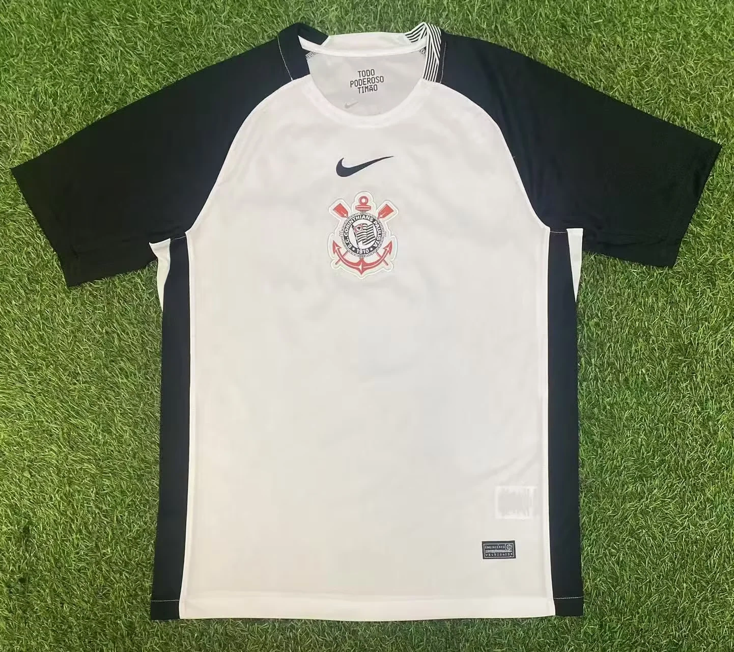 25-26 Corinthians Home Jersey | thai version | black-white | short-sleeved | 416