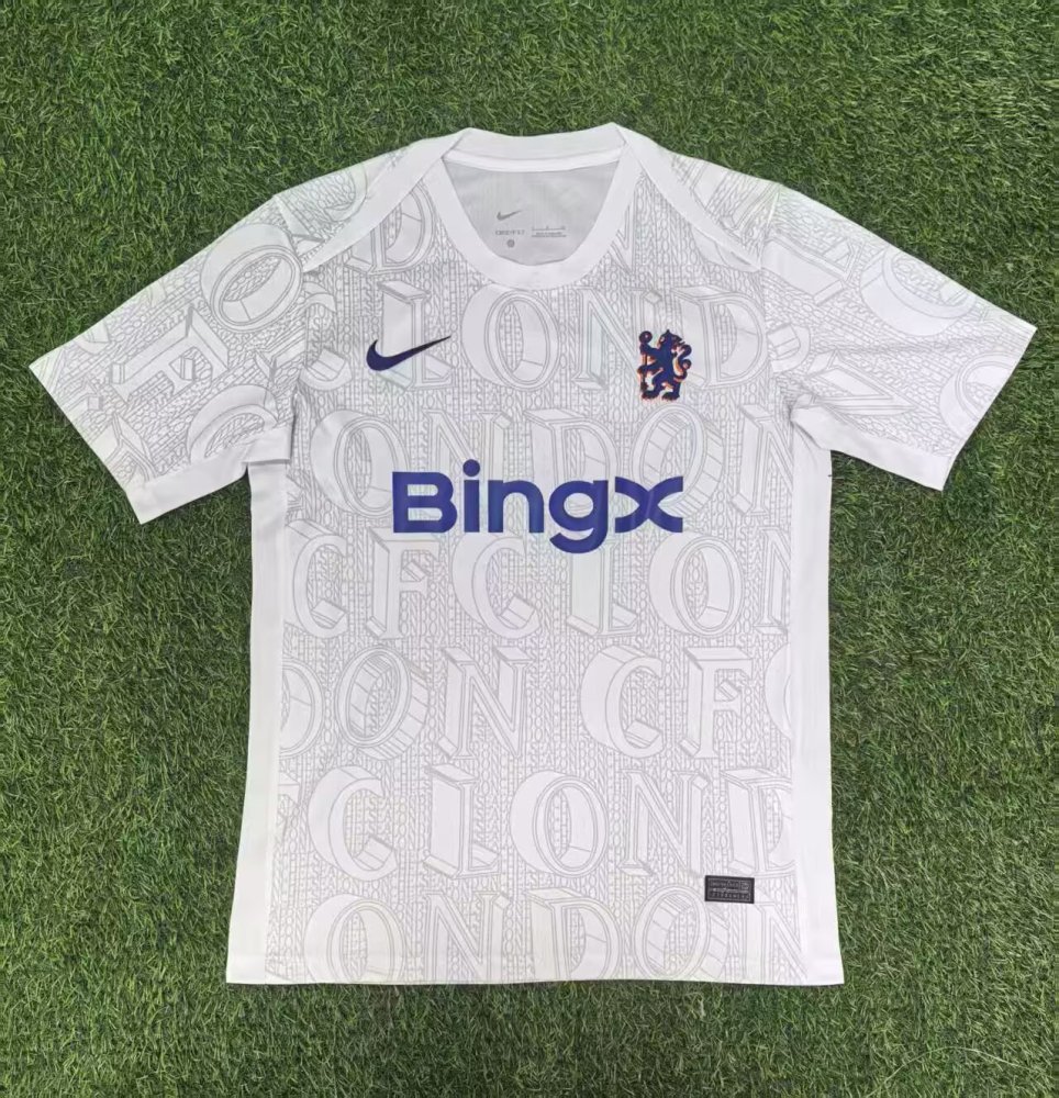 25-26 Chelsea pre-match Jersey | thai version | white | short-sleeved | 416