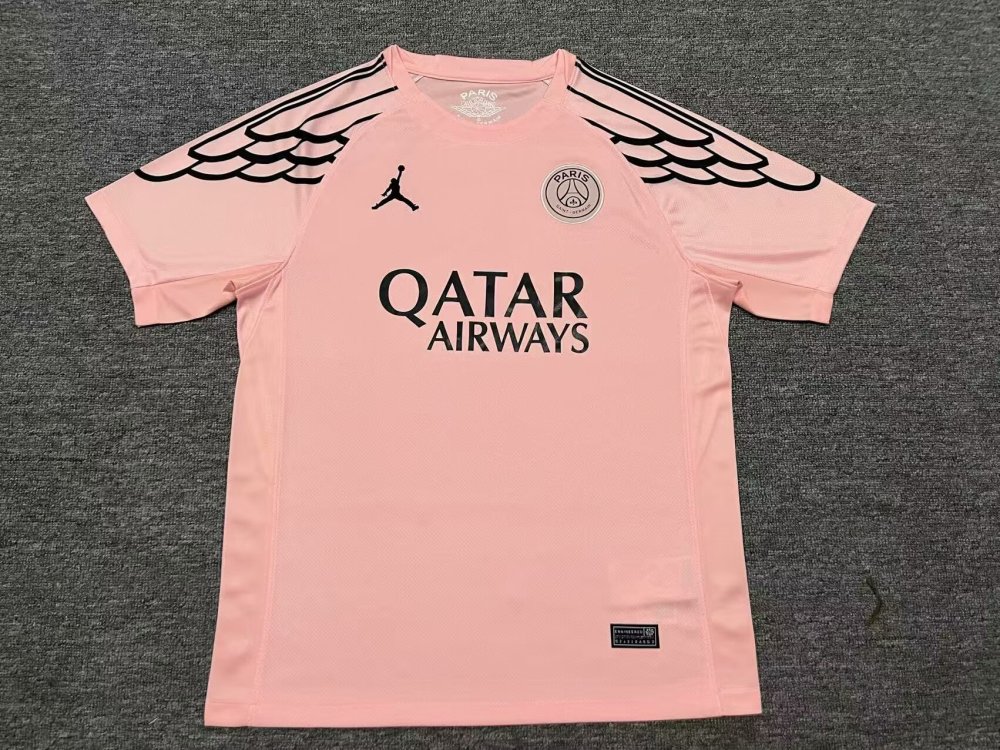 25 26 Paris Saint-Germain's third away Jersey | thai version | white / pink | S-4XL | PSG | short-sleeved | CHAOFAN