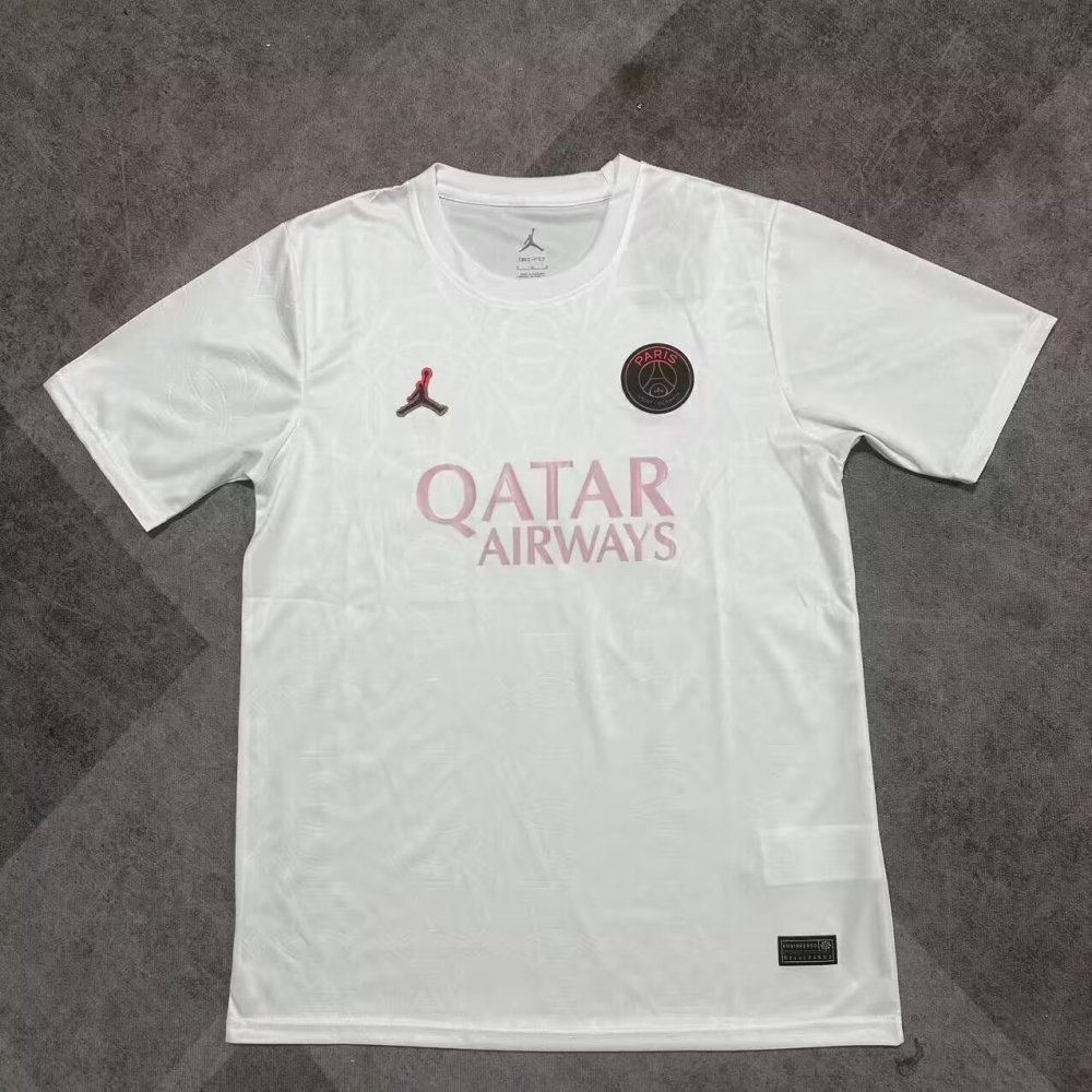 25 26 Paris Saint-Germain's third away Jersey | thai version | white / pink | S-4XL | PSG | short-sleeved | CHAOFAN