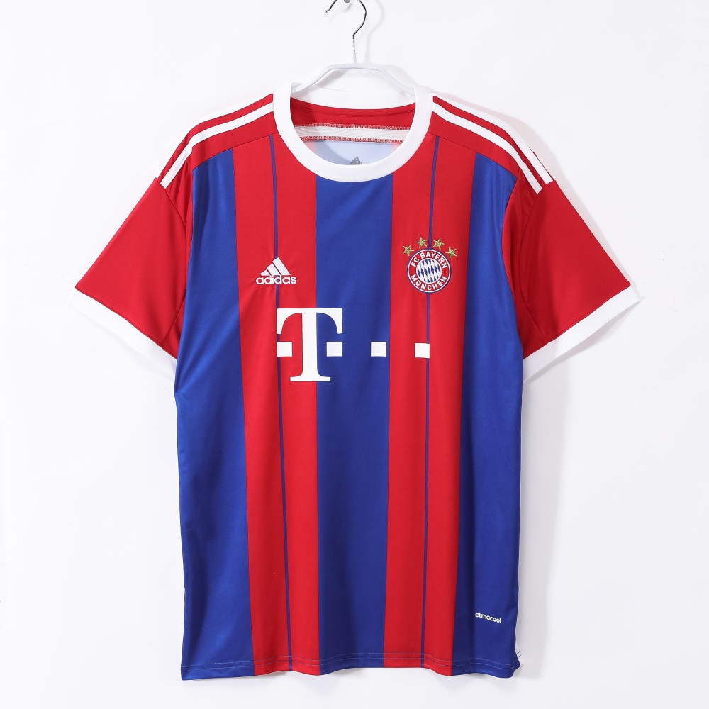 2014 15 Bayern Home Jersey | red-blue | short-sleeved | [Retro Edition] | 710