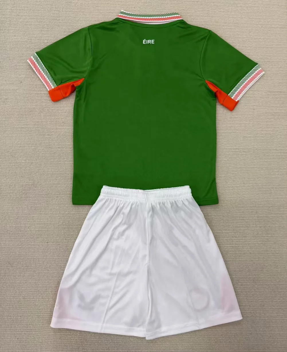Kids 25/26 Ireland Home Soccer Jersey | Green | short-sleeved